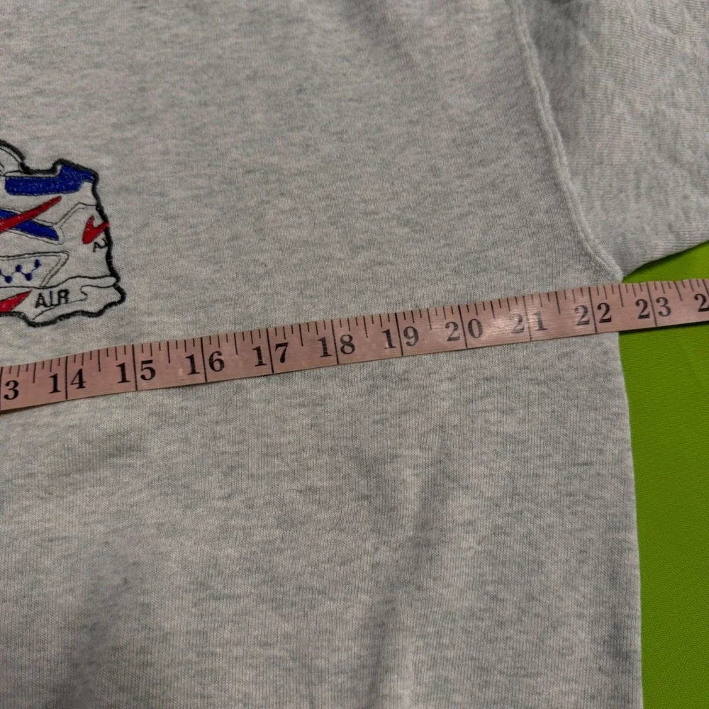 Vintage Nike Air Boot Crewneck Sweatshirt Gray Embroidered Sneaker Graphic Large